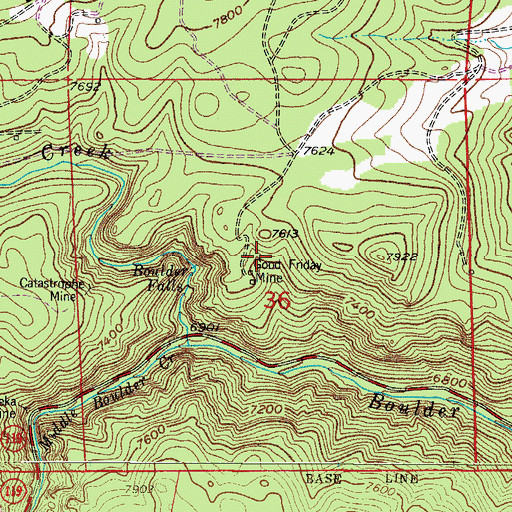 Topographic Map of April Fool Mine, CO