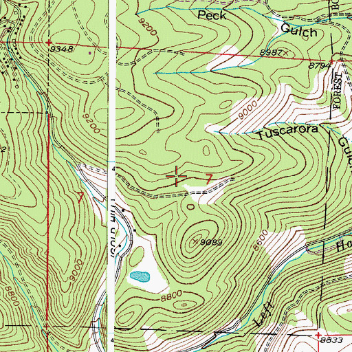 Topographic Map of B and M Mine, CO