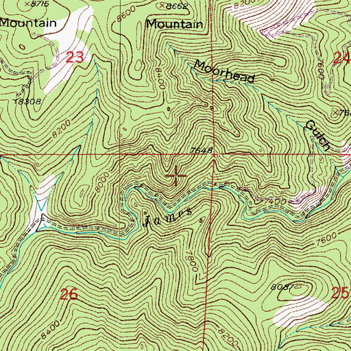 Topographic Map of Bueno Mine, CO