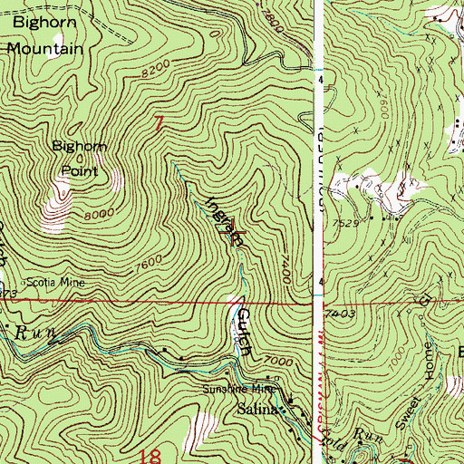 Topographic Map of Fairfax Mine, CO