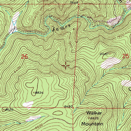 Topographic Map of Golden Belle Mine, CO