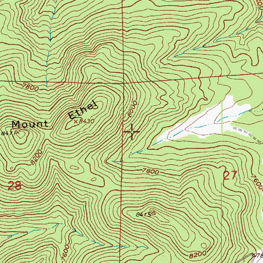 Topographic Map of Green Crystals Number Three Claim, CO