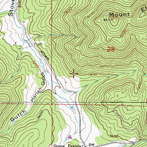 Topographic Map of Hanks Hole Claims, CO