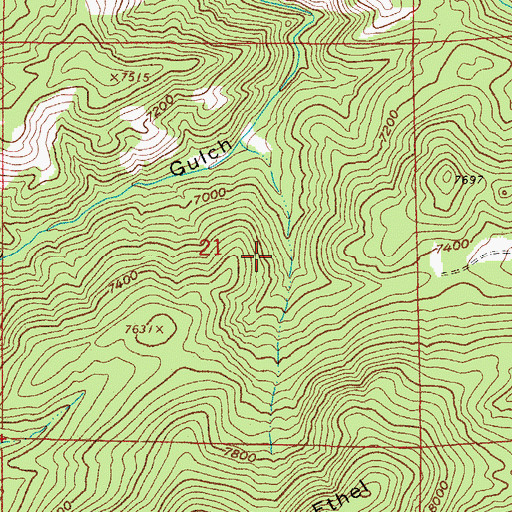 Topographic Map of HG and J Number Fifteen Claim, CO