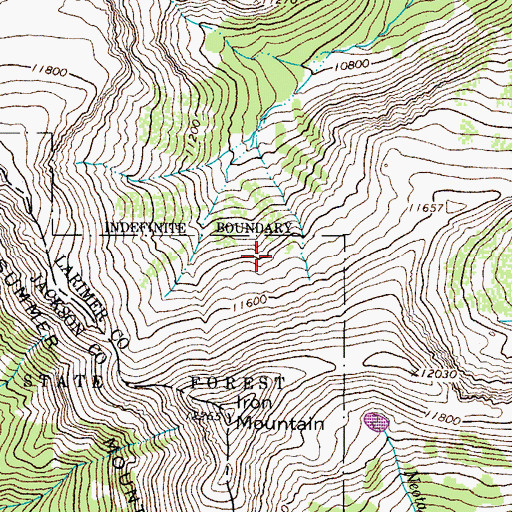 Topographic Map of Iron Mountain Mine, CO