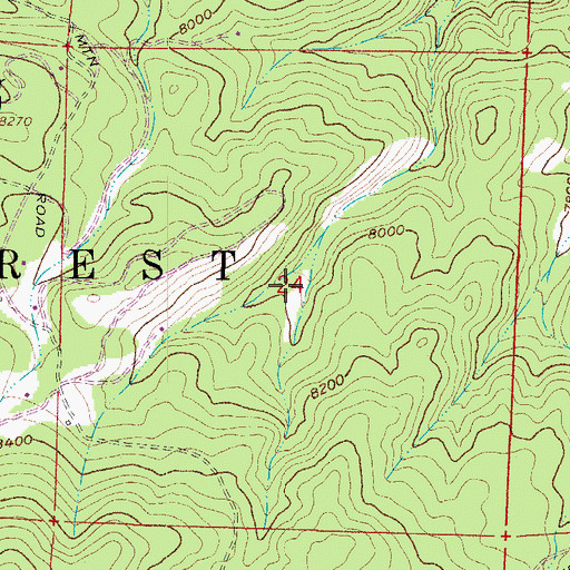 Topographic Map of Corral Pole One Mine, CO