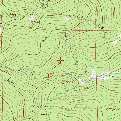 Topographic Map of Big Boulder Mine, CO