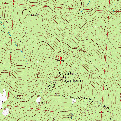 Topographic Map of Crystal Silica Mine, CO