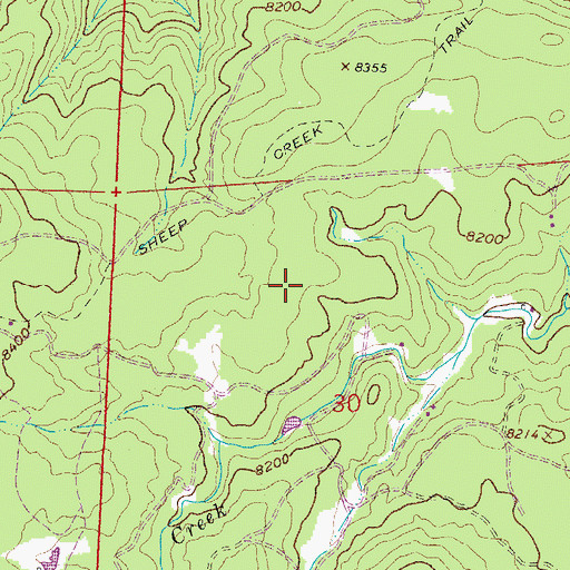 Topographic Map of Double Opening Mine, CO
