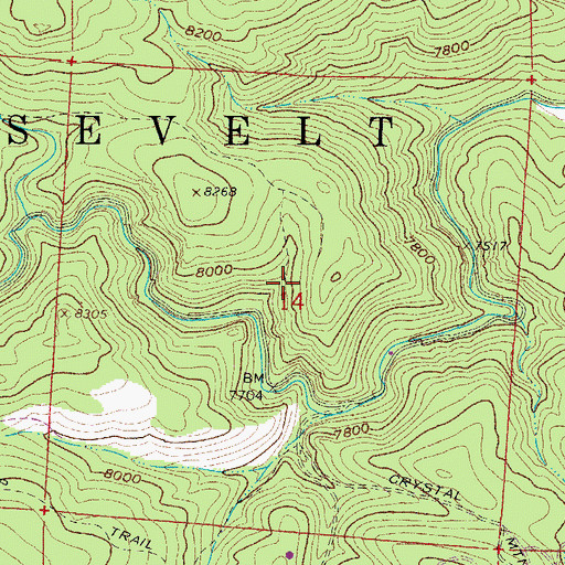 Topographic Map of Eureka Claim Number Six, CO
