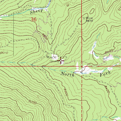 Topographic Map of Green Quartz Beryl Claim Number Four, CO