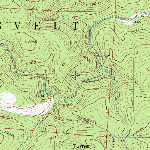 Topographic Map of Tourmaline Prospect, CO