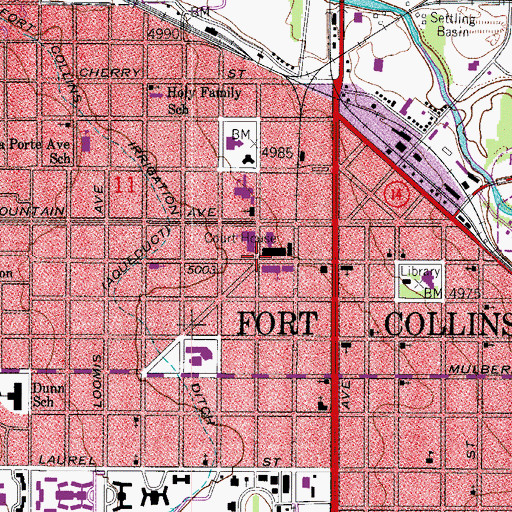 Topographic Map of Fort Collins Pit, CO