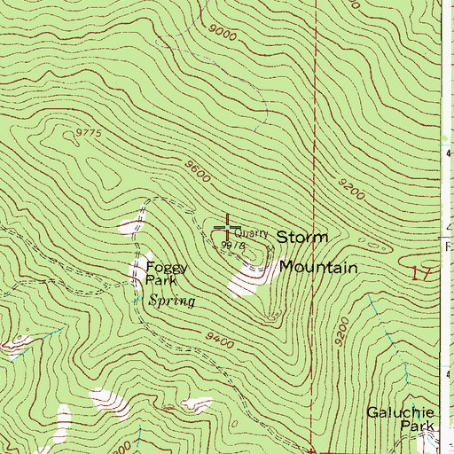 Topographic Map of Hideabove Mine, CO