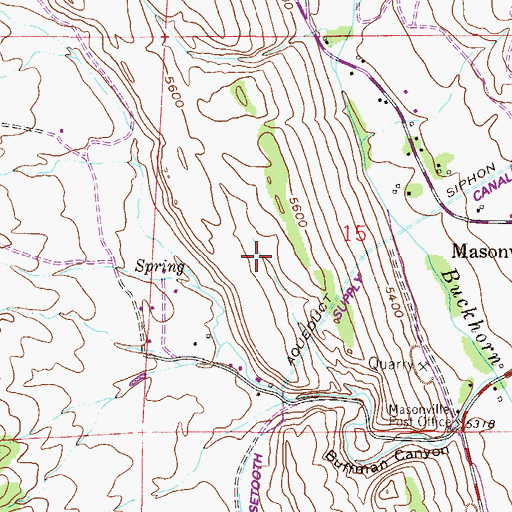 Topographic Map of Buckhorn Mine, CO