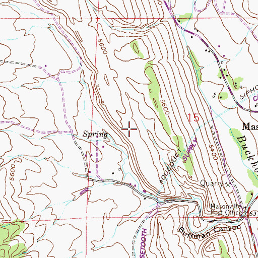 Topographic Map of Masonville Mine, CO