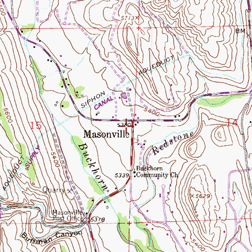 Topographic Map of White Quarry, CO