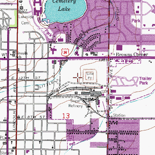 Topographic Map of Loveland Sugar Refinery Quarry, CO