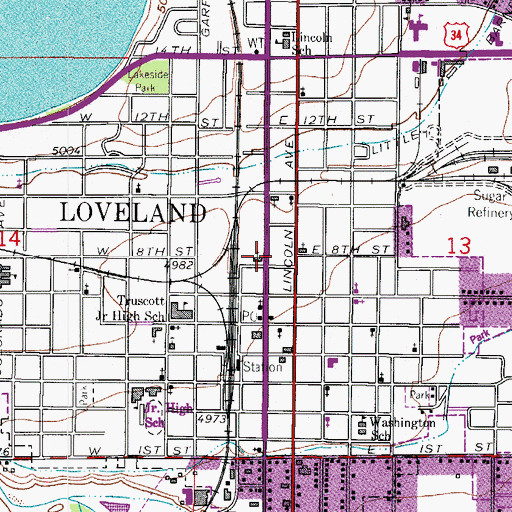 Topographic Map of Coulson Excavating Pit, CO