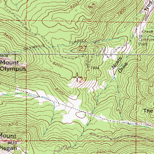Topographic Map of Greeno Mines, CO