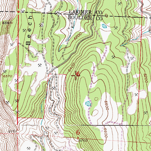 Topographic Map of Diamond K Quarry, CO