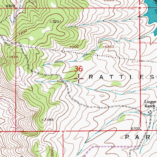 Topographic Map of Cojade Mine, CO