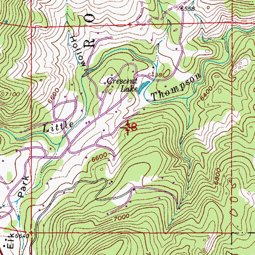 Topographic Map of Colorado Rose Red Quarry, CO