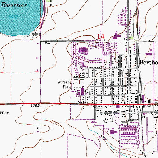 Topographic Map of Berthoud Quarry, CO