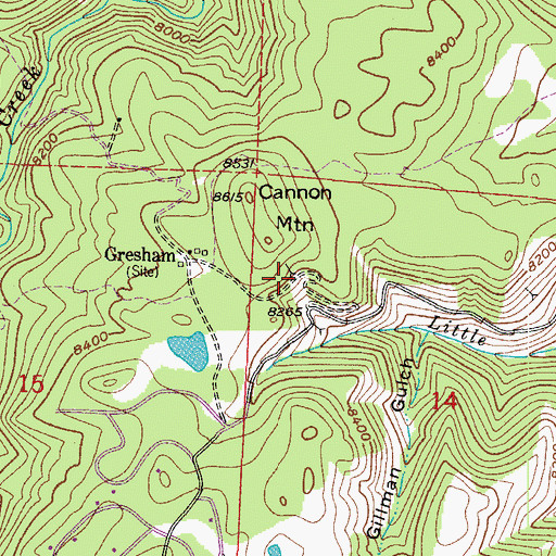 Topographic Map of Atlantic Mine, CO