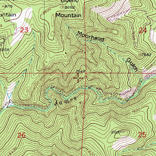 Topographic Map of Pine Shade Mine, CO