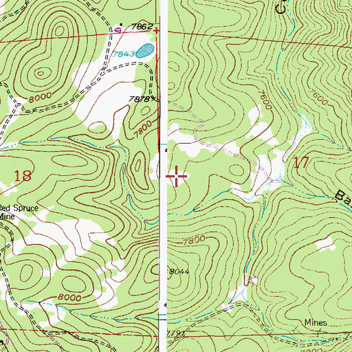 Topographic Map of Cashier Mine, CO