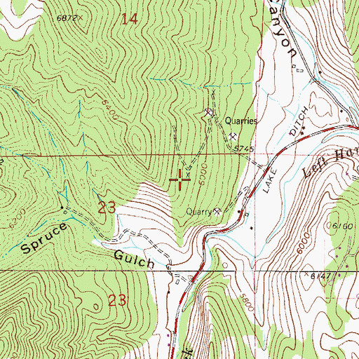 Topographic Map of Clemens Quarry, CO