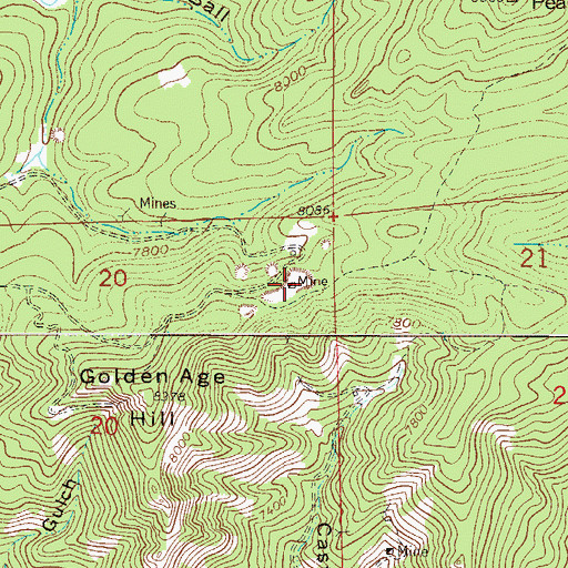 Topographic Map of December Mine, CO