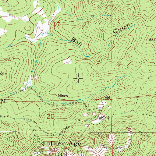 Topographic Map of Longfellow Mine, CO