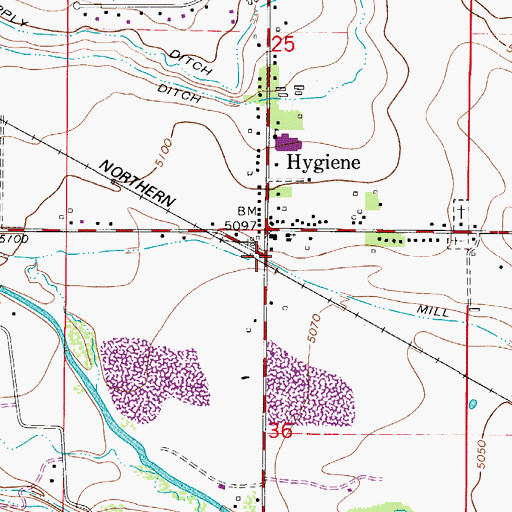 Topographic Map of Frontier Pit, CO