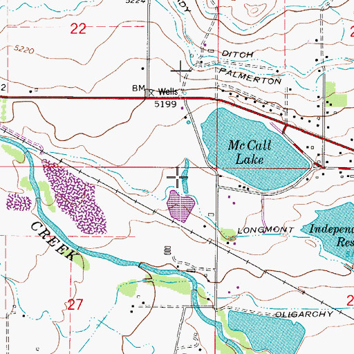 Topographic Map of Ziegler Pit, CO