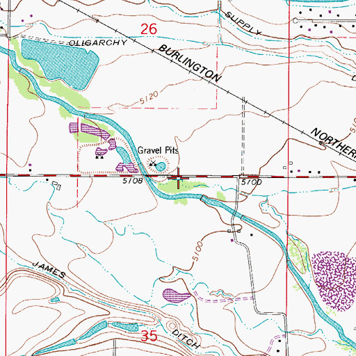 Topographic Map of Hygiene Pit, CO