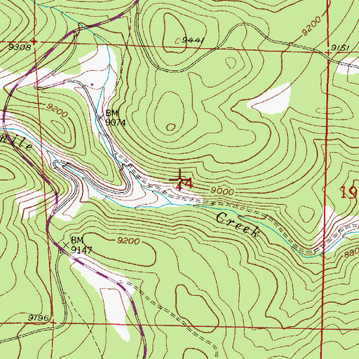 Topographic Map of Fools Paradise Number Two Mine, CO