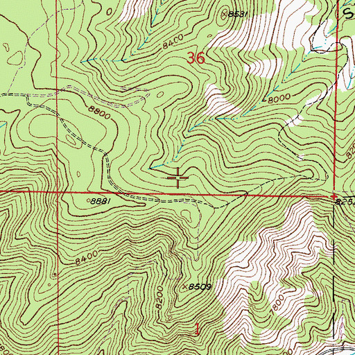 Topographic Map of Grouse Mine, CO