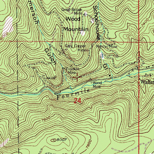 Topographic Map of Henry Number Two Mine, CO