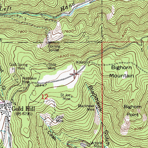Topographic Map of Horsfal Mine, CO