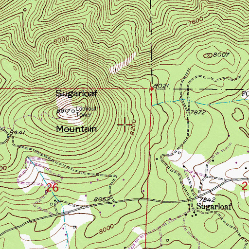 Topographic Map of Livingston Mine, CO