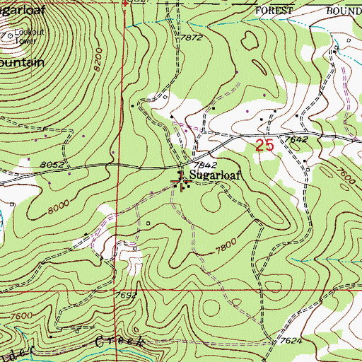 Topographic Map of Nederland Mine, CO