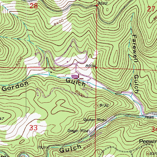 Topographic Map of Night Shade Mine, CO