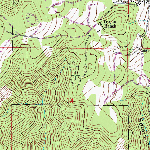 Topographic Map of Seven-Thirty Mine, CO