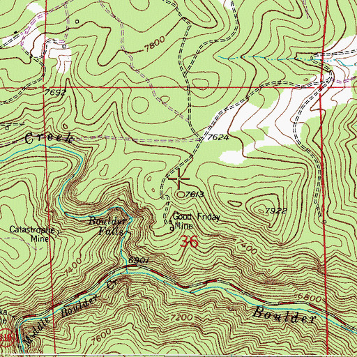 Topographic Map of Sparkling Jewel Mine, CO