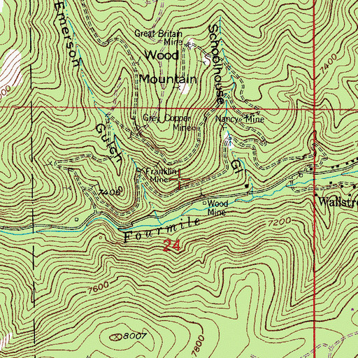 Topographic Map of Summit Shaft, CO