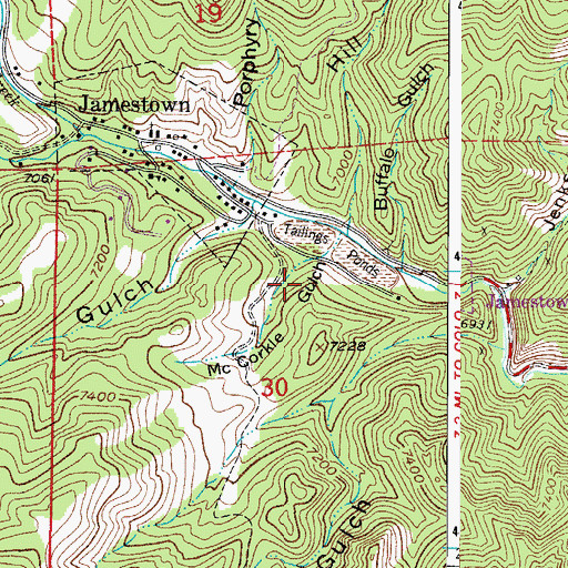 Topographic Map of Victory Claim Group, CO