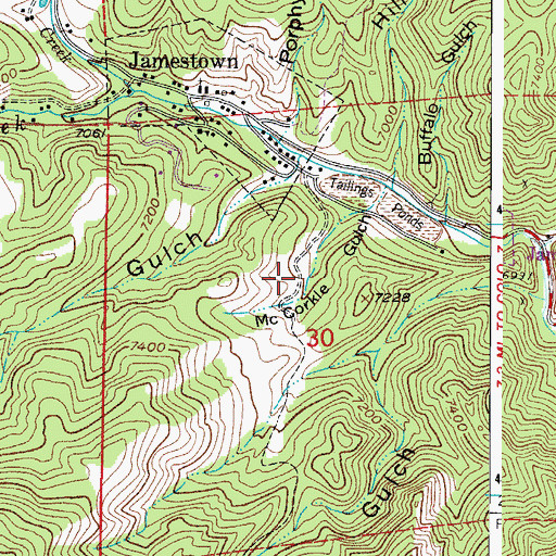 Topographic Map of Williamson Mine, CO