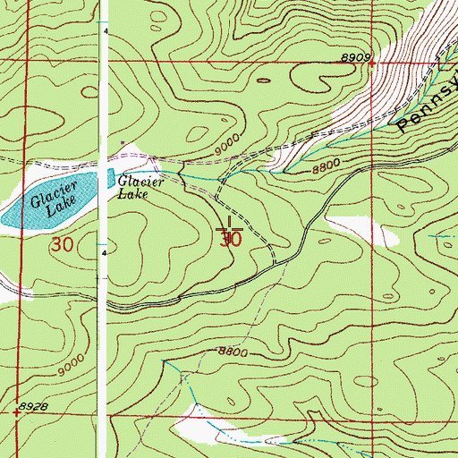 Topographic Map of N G Mitts Tungsten Prospect Number One, CO